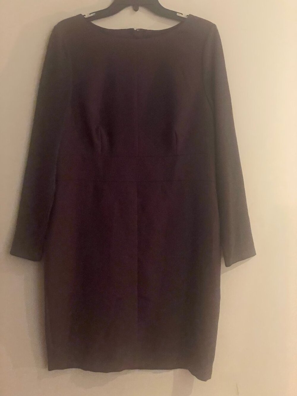 The Limited Women's Size 14 Brown Plum Long Sleeve Sheath Work Dress